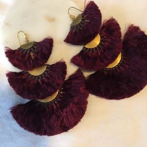 Anthropologie tassel drop earrings. Never worn.